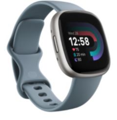 Fitbit Versa 4 Health & Fitness Smartwatch-Platinum