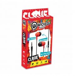 Wicked Audio Clave wired earbud-Red