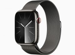 Apple Watch Series 9 GPS + Cellular 45mm Graphite Stainless Steel Case with Graphite Milanese Loop