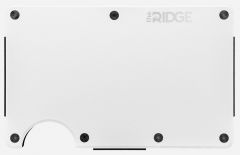 The Ridge Matte White Aluminum RFID-Blocking Wallet w/ Cash Strap