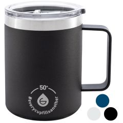 Drinkware: Everest Stainless Steel Insulated Mug 14 oz Black