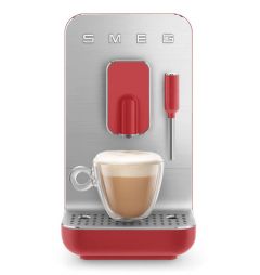 Smeg Aesthetic Fully-automatic Coffee Machine w/ Steam Wand-Matte Red