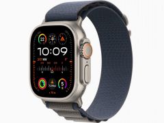 Apple Watch Ultra 2 GPS + Cellular, 49mm Titanium Case with Blue Alpine Loop - Medium