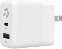 Nimble WALLY Duo 32W USB-C USB-A Dual Wall Charger - White