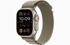 Apple Watch Ultra 2 GPS + Cellular, 49mm Titanium Case with Olive Alpine Loop - Medium