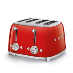 Smeg 50's Retro Style 4x4 Toaster-Red