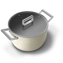 Smeg 5 qt Casserole-Matte Cream