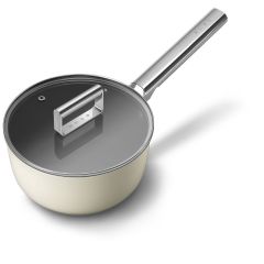 Smeg 3 qt Sauce Pan-Matte Cream