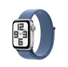 Apple Watch SE GPS 40mm Silver Aluminum Case with Winter Blue Sport Loop