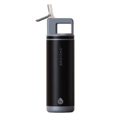 GROSCHE ALPINE Flip n' Sip 20 oz Stainless Steel vacuum insulated flask - Graphite Black