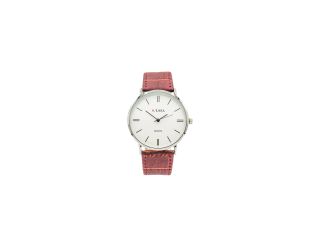Women's Silver Quartz Brown Leather Band Watch