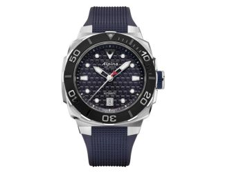 Men's Seastrong Diver Extreme Automatic Navy Rubber Strap Watch Navy Dial