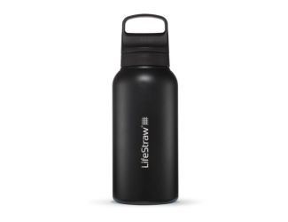 LifeStraw Go 1L Stainless Steel Filtered Water Bottle Nordic Noir