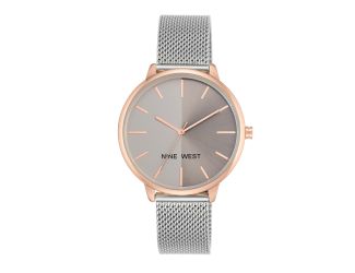 Women's Grey Sunray Dial Mesh Bracelet Watch