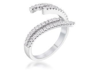 Modern Twist CZ Wrap Ring