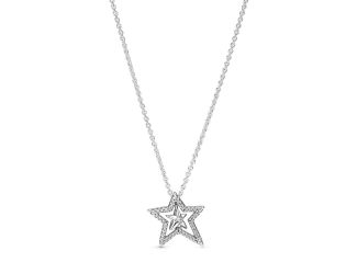 Pav Asymmetric Star Collier Necklace