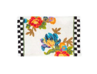 White Flower Market Standard Bath Rug