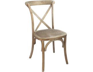 Natural With White Grain X-Back Chair