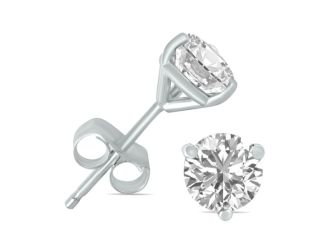 4 CT Lab Grown Diamond Martini Set Round Earrings