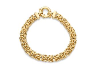 Sterling Silver Byzantine Chain Bracelet Size 7.25"