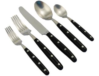 20pc Lyon Flatware Set - Ebony
