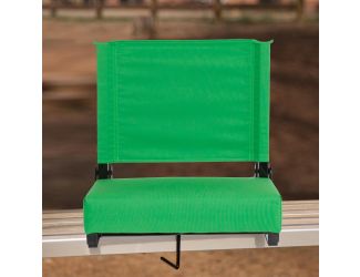 500 lb. Rated Lightweight Stadium Chair-Handle-Padded Seat, Bright Green
