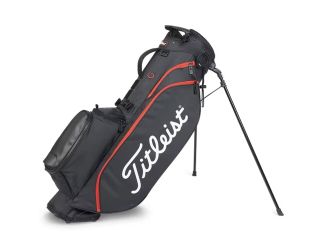Titleist Players 4 Stand Bag 2023 - Black/Black/Red