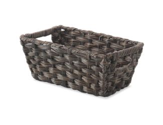 Set of 6 Split Rattique Totes in Driftwood, 11.5 L x 6.625 W x 4.5 H inches
