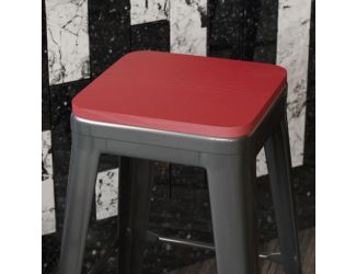 4PK Red Poly Resin Seats for Stools & Chairs