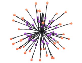 Set of 6 Battery-Operated Radiant Starburst LED Lights w/ 8 Functions and Timer for Hanging Hallowee