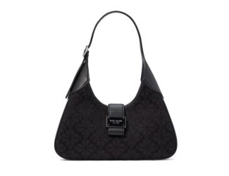 Spade Flower Jacquard Nouveau Shoulder Bag - Black Multi