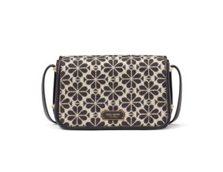 Spade Flower Jacquard Small Flap Crossbody - Sand Multi