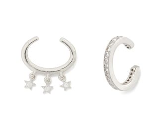 Starring Star Ear Cuff - Silver