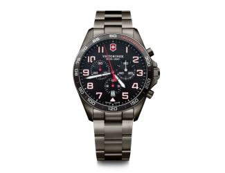 Fieldforce Sport Chrono, 42mm, Black Bezel, Black Dial, Black Pvd Stainless Steel Bracelet