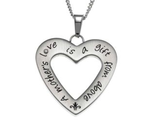 Joyful Sentiments Open Heart Mother's Love Pendant Necklace