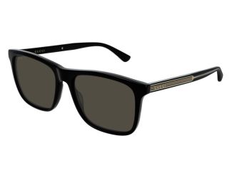Men's Polarized Rectangular Sunglasses - Black/Grey