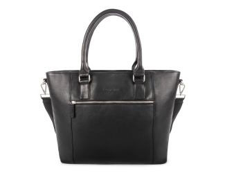 Colombian Leather Ladies Business Tote-Black
