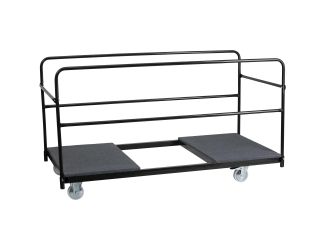 Folding Table Dolly with Carpeted Platform for Round Tables