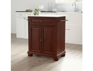Alexandria Granite Top Portable Kitchen Island/Cart