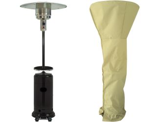 7-Ft. Tall 48,000 BTU Propane Umbrella Patio Heater with Waterproof Cover for Outdoor Entertaining i