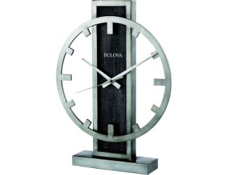 Silver Streak Table Clock