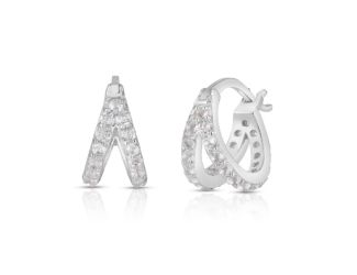 White Topaz Huggies