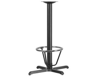 23.5" x 29.5" Restaurant Table X-Base with 3" Dia. Bar Height Column & Foot Ring