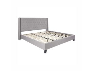 Light Gray Full Size Riverdale Platform Bed Frame