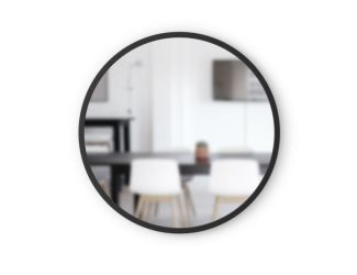 Hub Wall Mirror 24 inches Blk