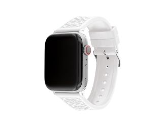 White Rubber Apple Watch Strap w/ "C" Logos 42mm & 44mm