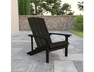 Outdoor Slate Gray All-Weather Poly Resin Wood Adirondack Chair
