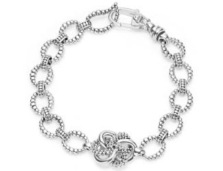 LOVE KNOT Station Link Bracelet Size Medium