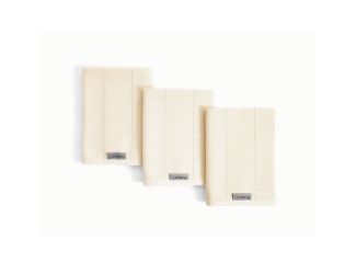3pc Linen Tea Towel Set Cream