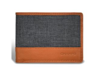 Denim Leather Bi-Fold Wallet Size 4.5" x 3.25"